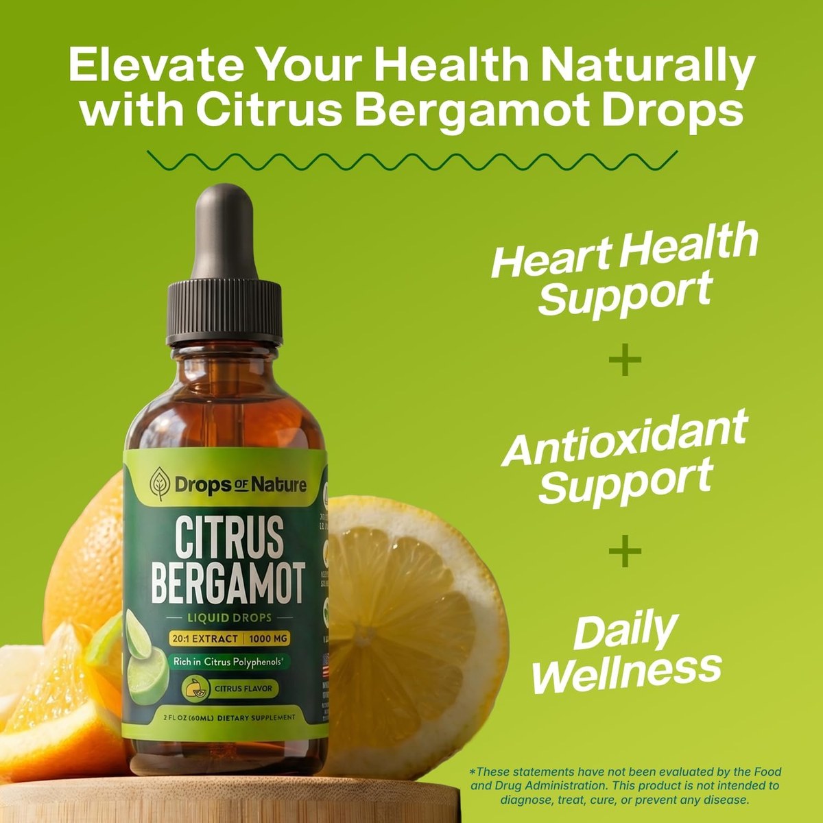 Citrus Bergamot drops: heart health and antioxidant support.*
