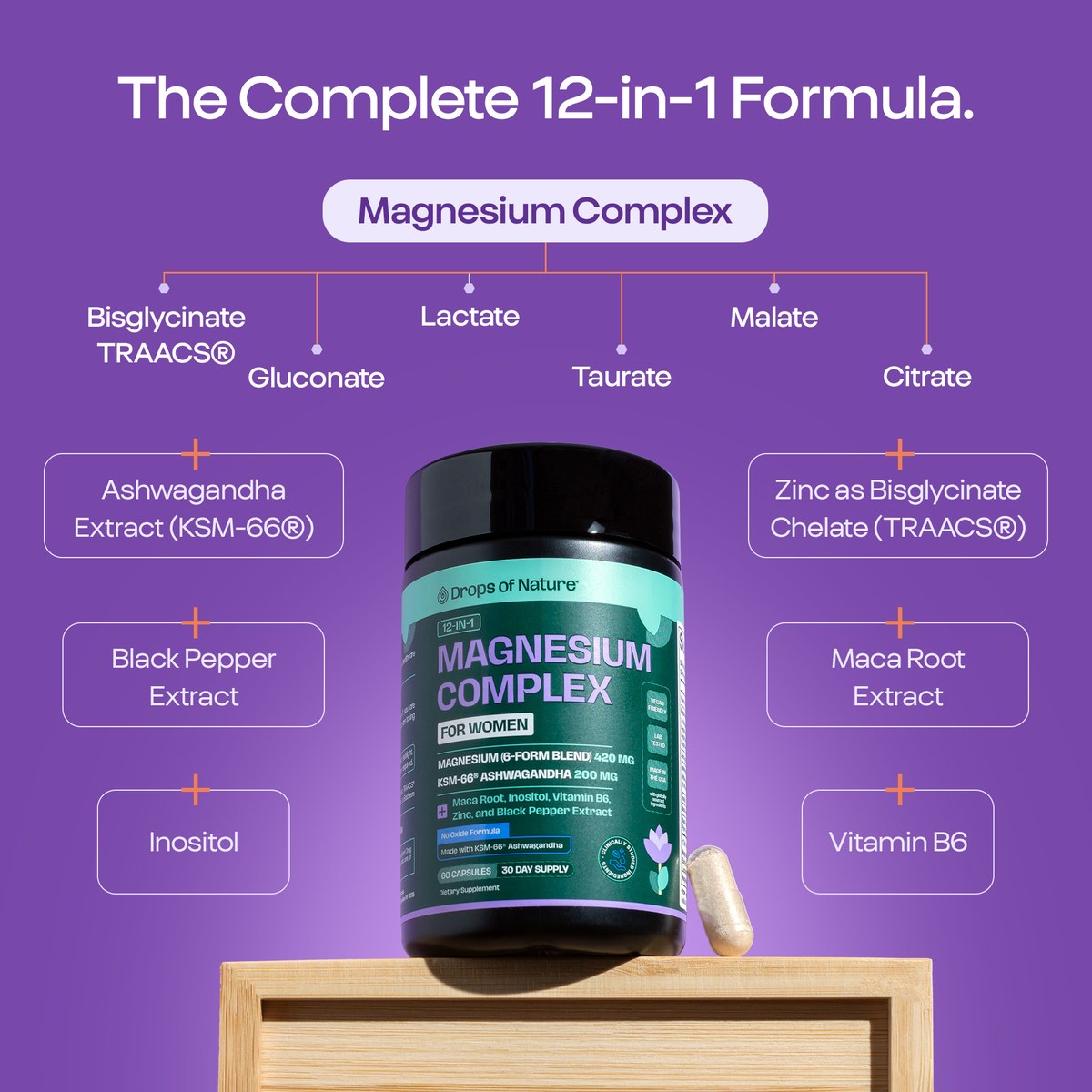The complete 12-in-1 Magnesium Complex formula.