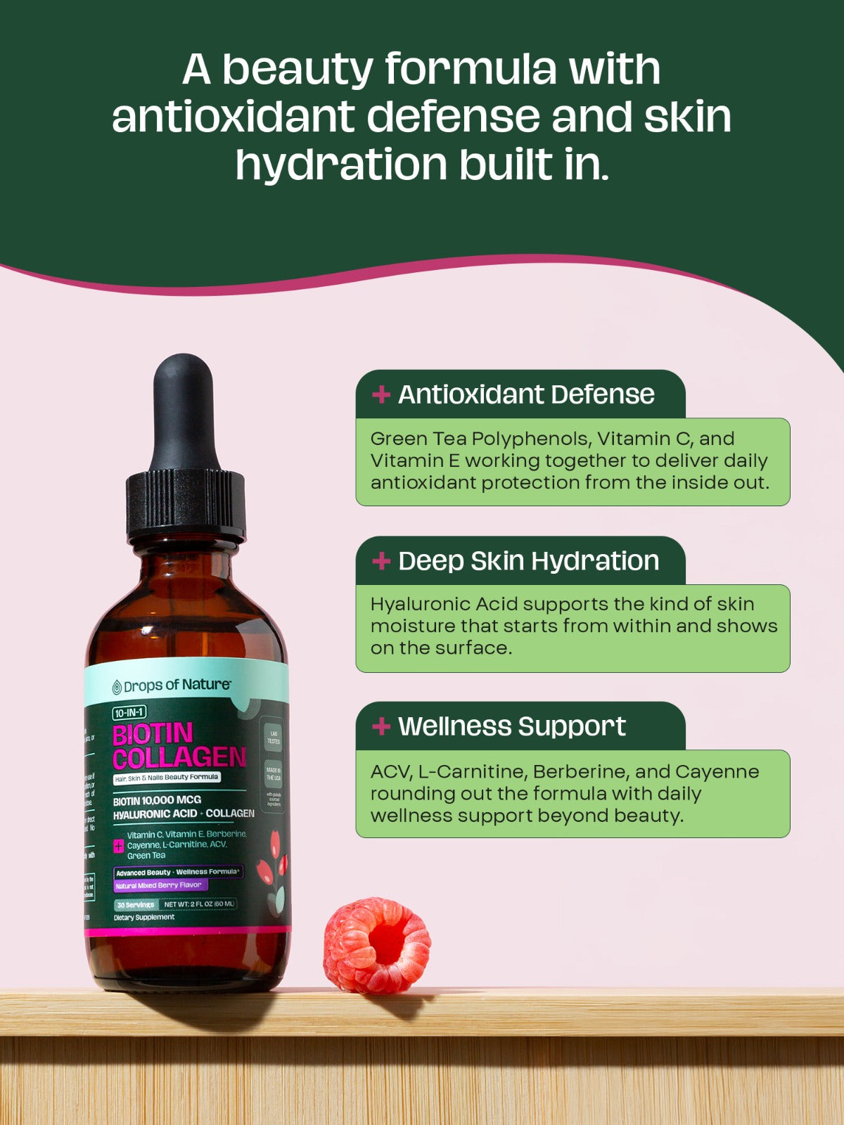 Drops of Nature 10-in-1 Biotin Collagen Liquid Drops