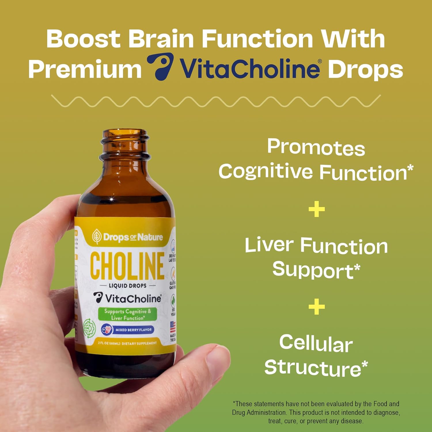 Choline Liquid Drops Supplement