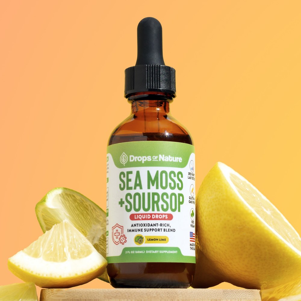 Drops of Nature Soursop + Sea Moss liquid drops