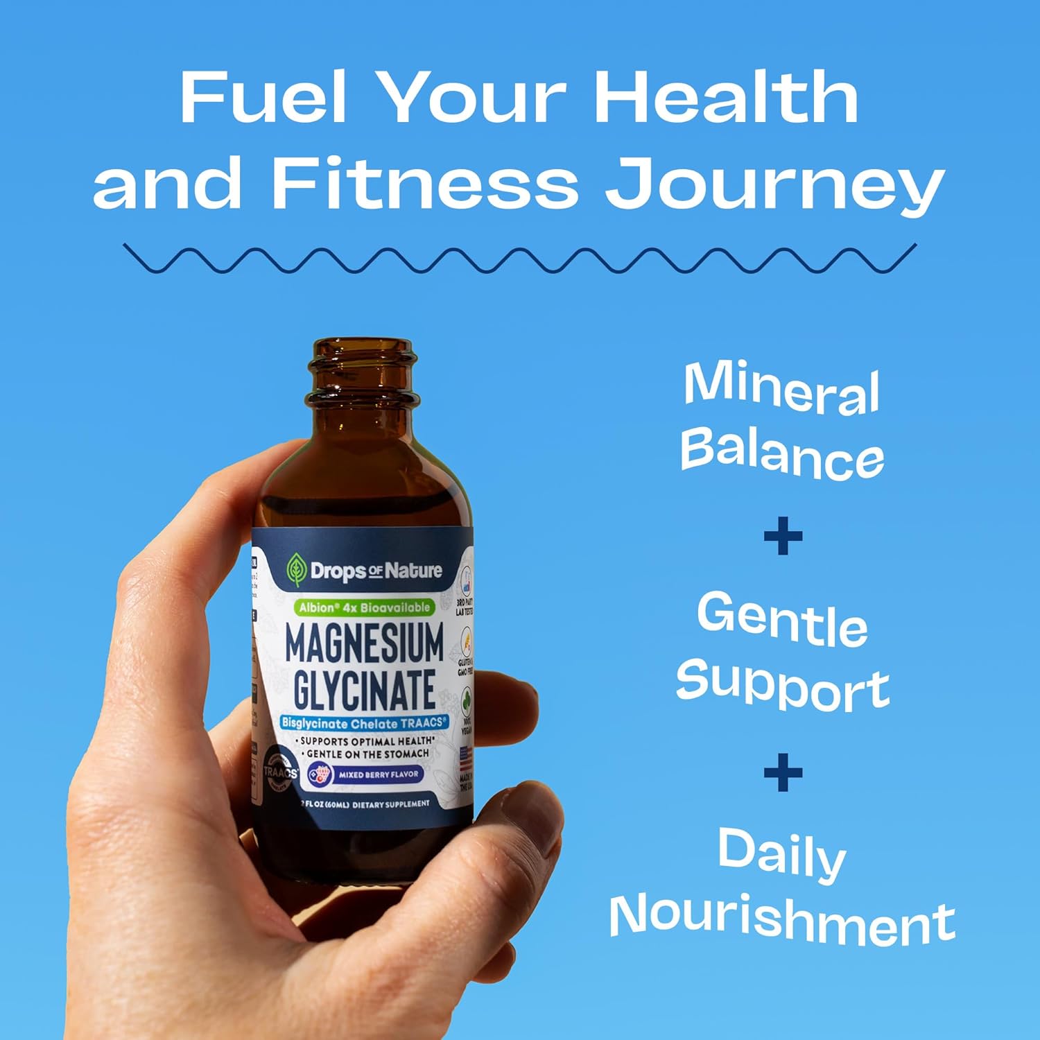 Magnesium Glycinate Liquid Drops Supplement