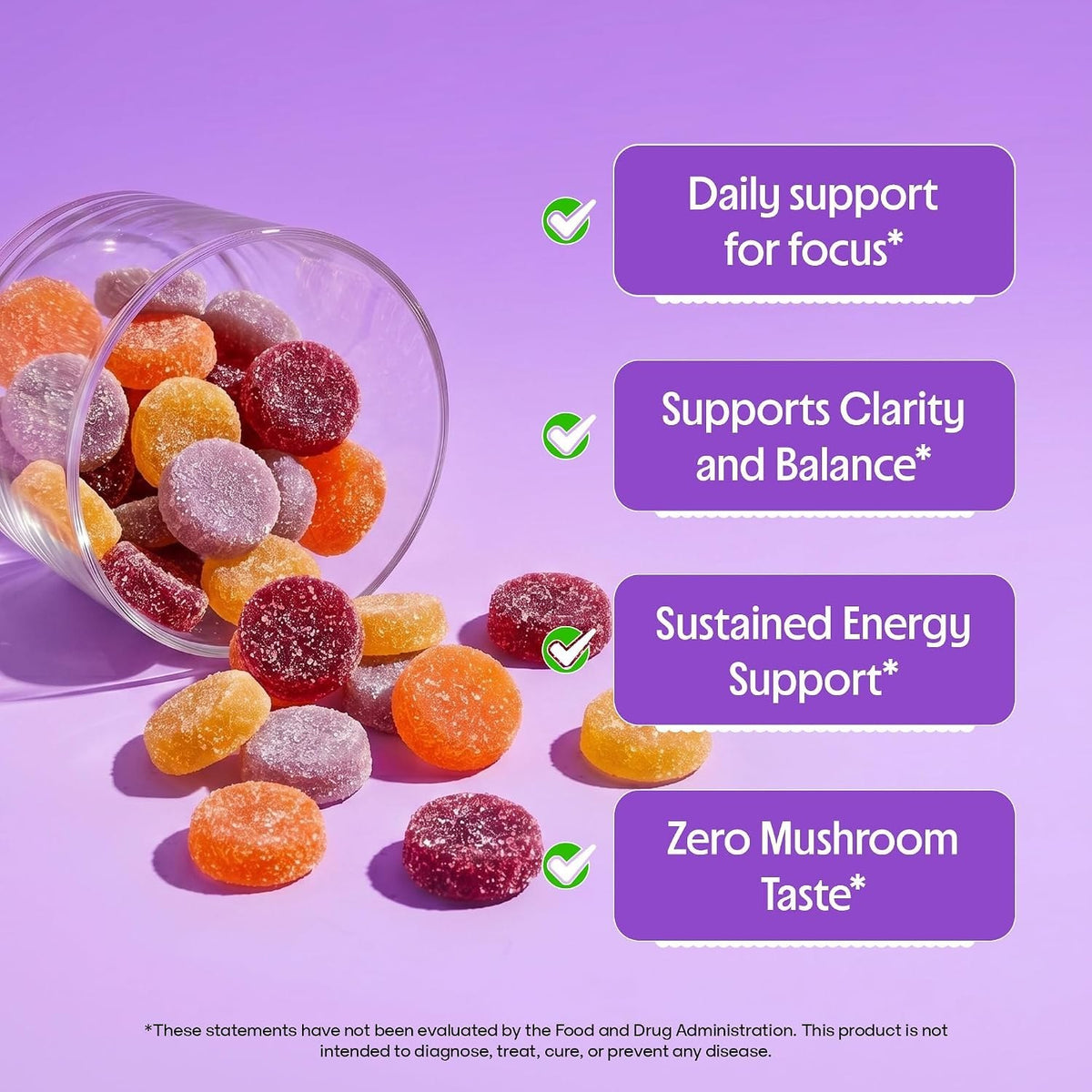 Drops of Nature Mushroom Gummies 2X Size Rounds, image 5