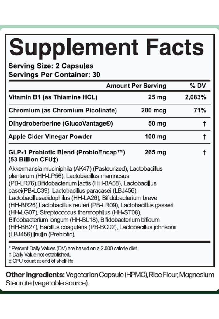 Supplement Facts label